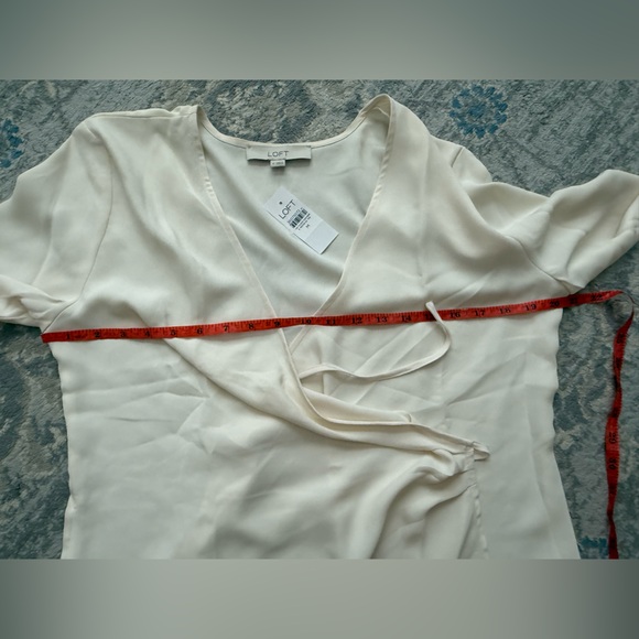 Loft Cream, Wrap Blouse NWT - Picture 10 of 14